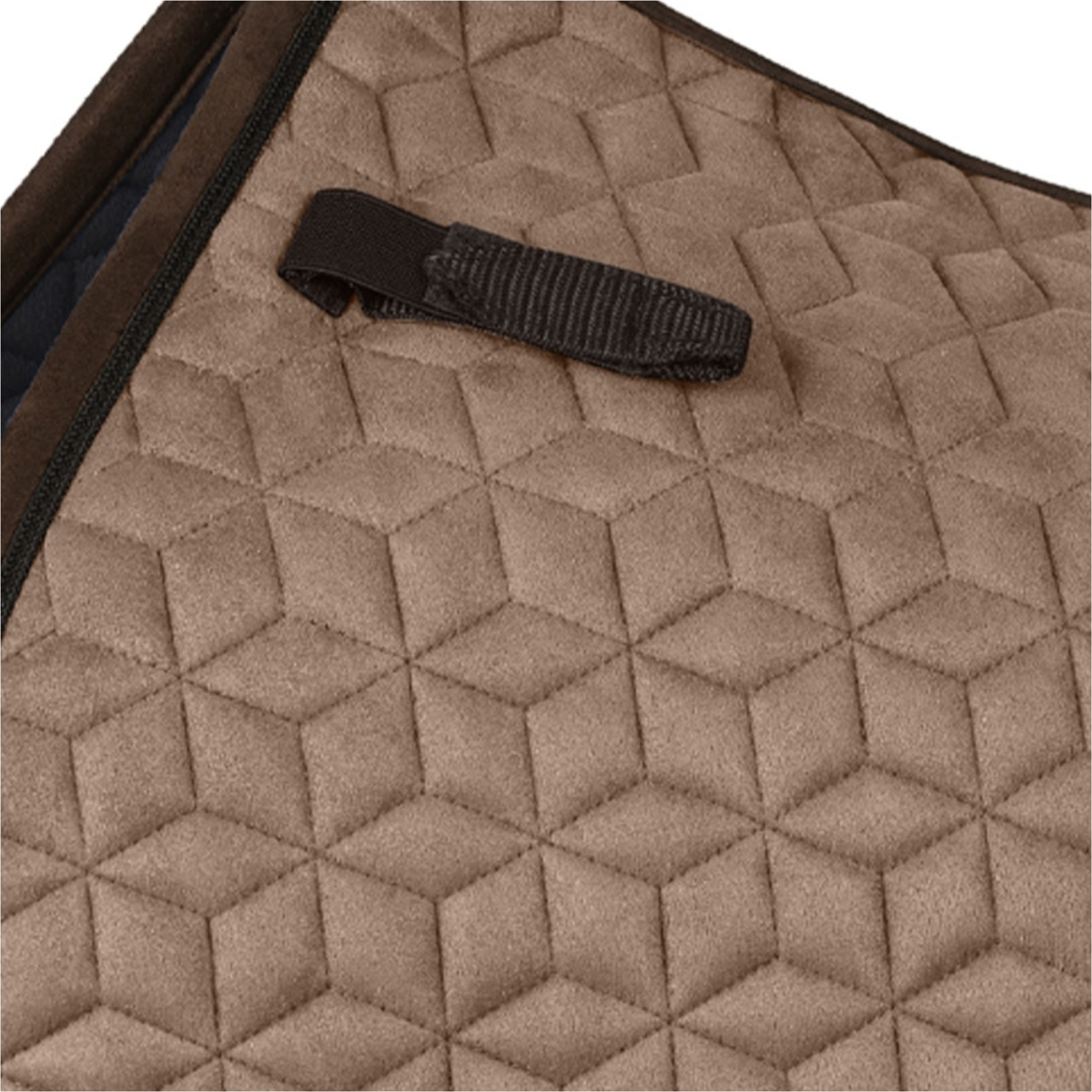 2026 WeatherBeeta Suede Elite Air-Tec Jump Shaped Saddle Pad 1030347 - Fawn